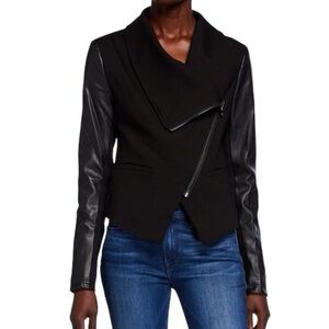 Bagatelle Collection Mixed Media Moto Jacket